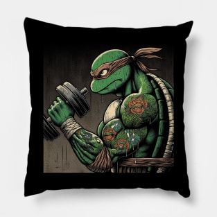 Fitness Ninja Turtles with tattoo Pillow