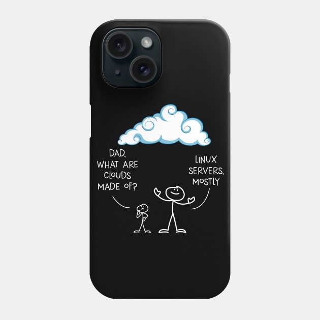 Clouds Mostly Made Of Linux And Server Phone Case by Hip City Merch