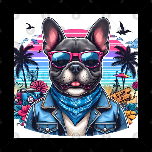 Funny French Bulldog with Sunglasses by CreativeSparkzz