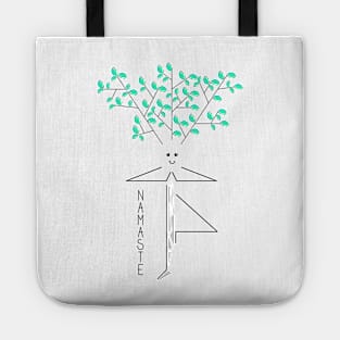 Tree yoga pose drawing Tote