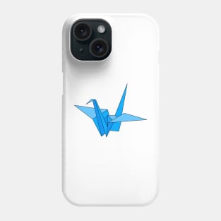 Blue origami crane Phone Case