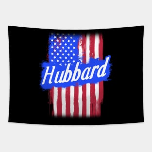 American Flag Hubbard Family Gift For Men Women, Surname Last Name Tapestry