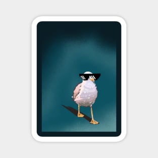 like a boss. seagull in pixel sunglasses Magnet