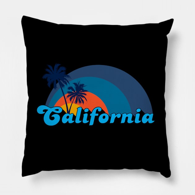 California Pacific Sunset Pillow by Brobocop