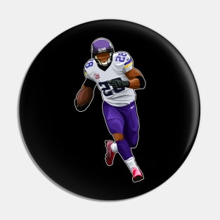 Adrian Peterson #28 Rushes Pin