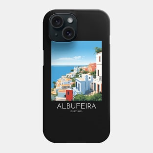 A Pop Art Travel Print of Albufeira - Portugal Phone Case