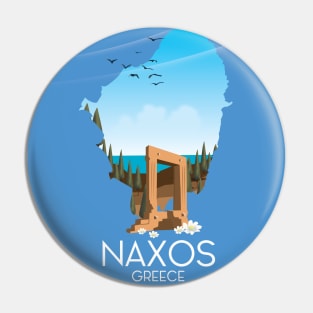 Naxos Greece travel poster Pin