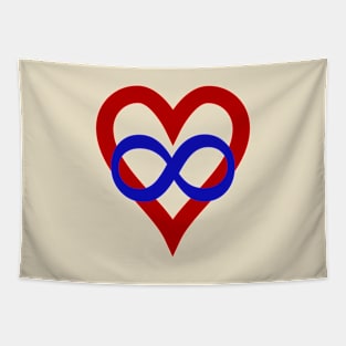 Polyamory Pride Heart Tapestry