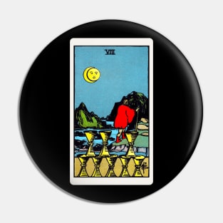 Card #43 - Eight Of Cups - Rider Waite Smith Tarot Pin