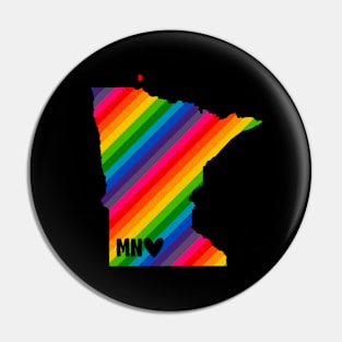 USA States: Minnesota (rainbow) Pin