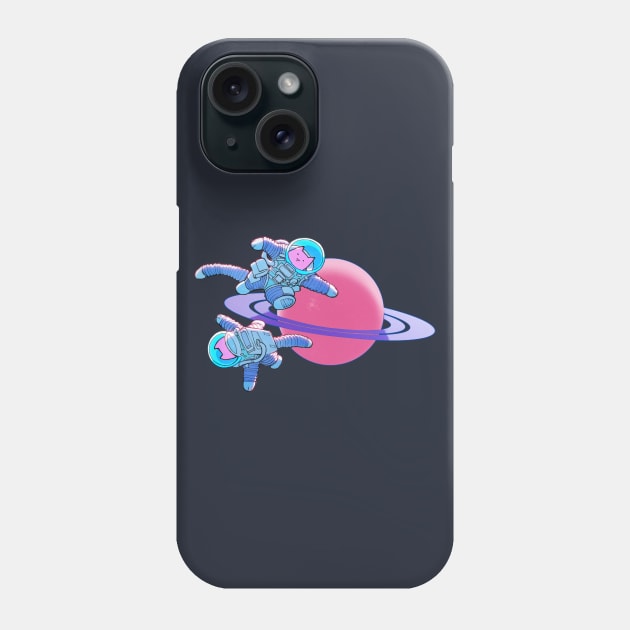 Spacecat Duo & Planet Freind Phone Case by spacegoose