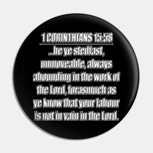 Bible Verse 1 Corinthians 15:58 Pin