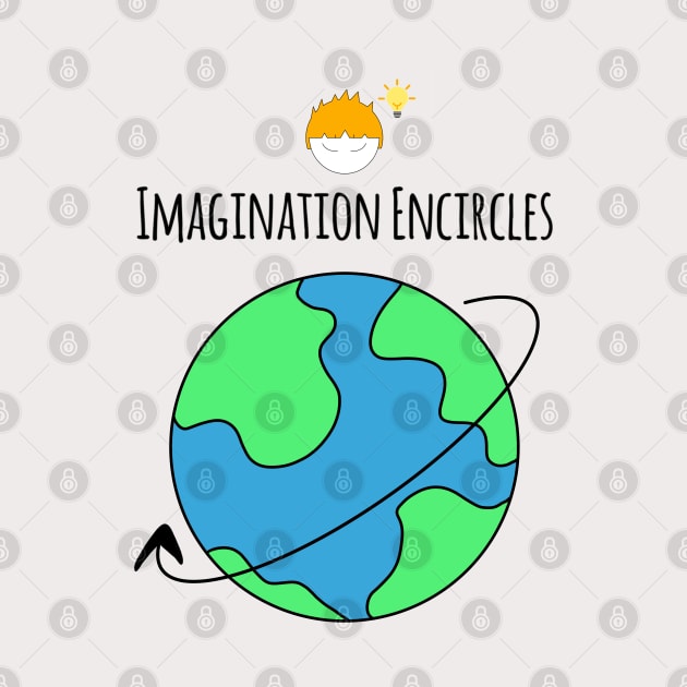 Imagination Encircles The Whole World Boy Creativity by Wesolution Studios