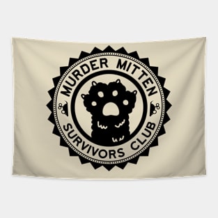 Murder Mittens - Black Text Tapestry