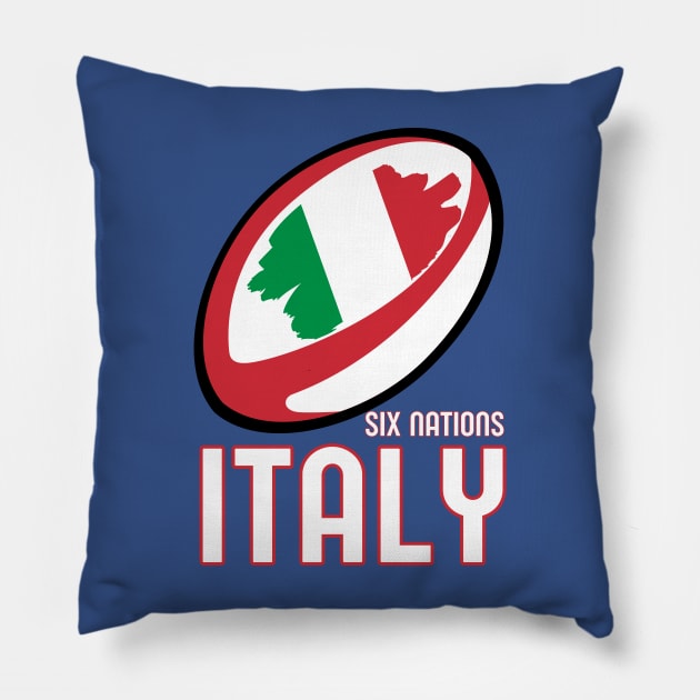 Italy Rugby Six Nations Pillow by Ashley-Bee