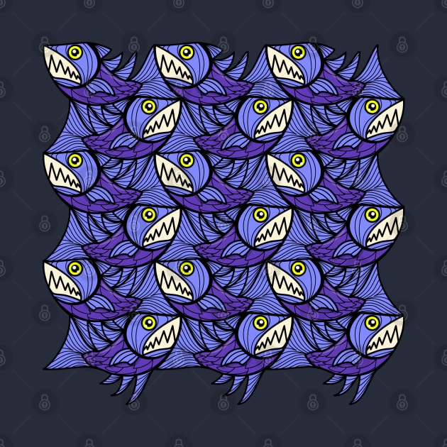 Escher fish pattern XI by Maxsomma