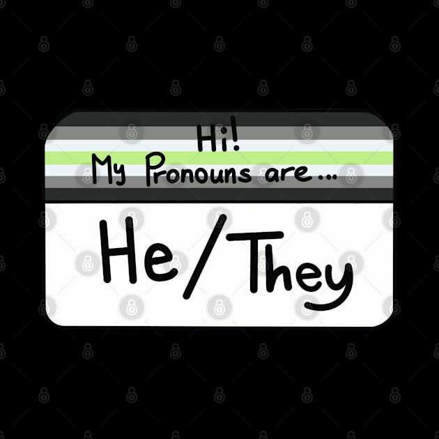 Hi my pronouns are - he they - agender pride by Beelixir Illustration