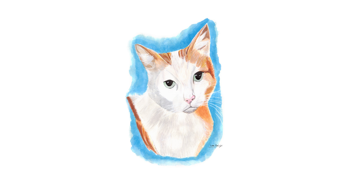 White And Ginger Cat Cat T Shirt Teepublic