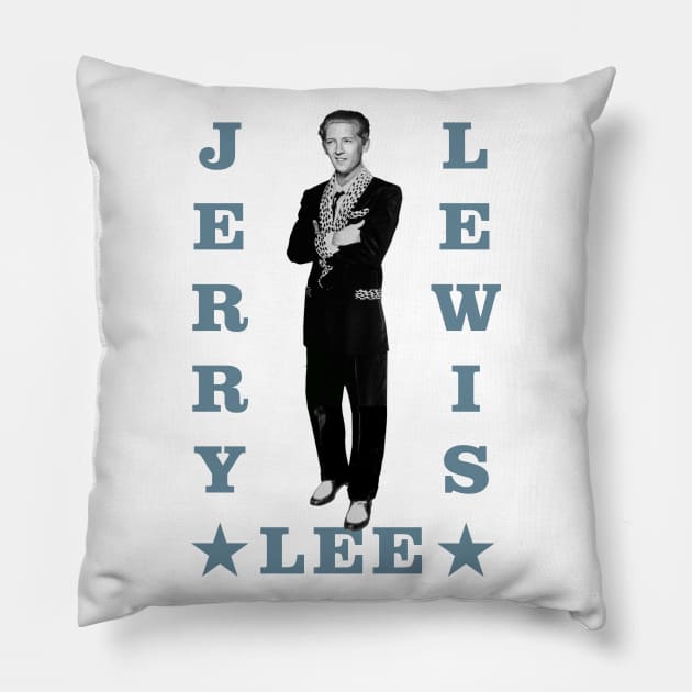 Jerry Lee Lewis Pillow by PLAYDIGITAL2020