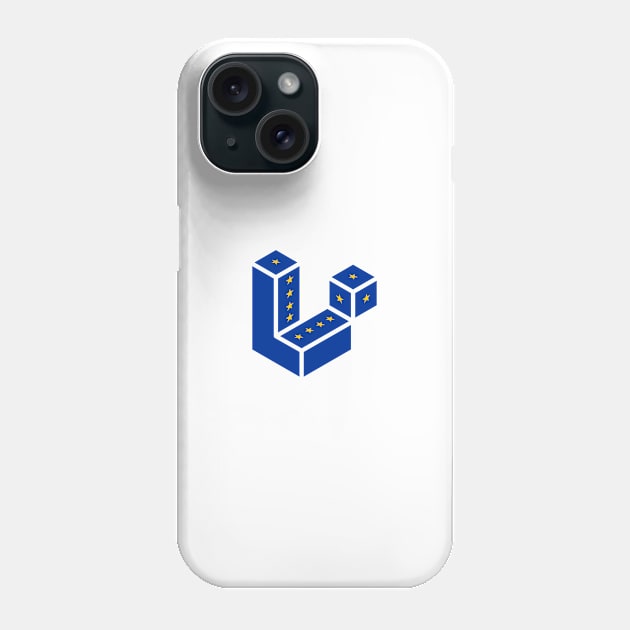 Laravel logo with European Union flag Phone Case by WiloAhadi