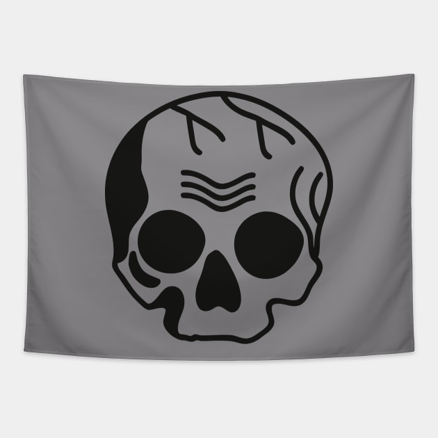 The Grey Skull Tapestry by Teeeshirt