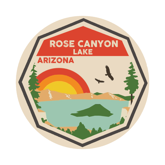 Rose Canyon Lake Arizona Colorful Scene by POD4