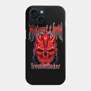 Rebel skull tee Phone Case