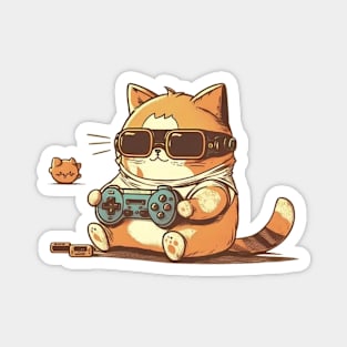 Gamer Cat Magnet