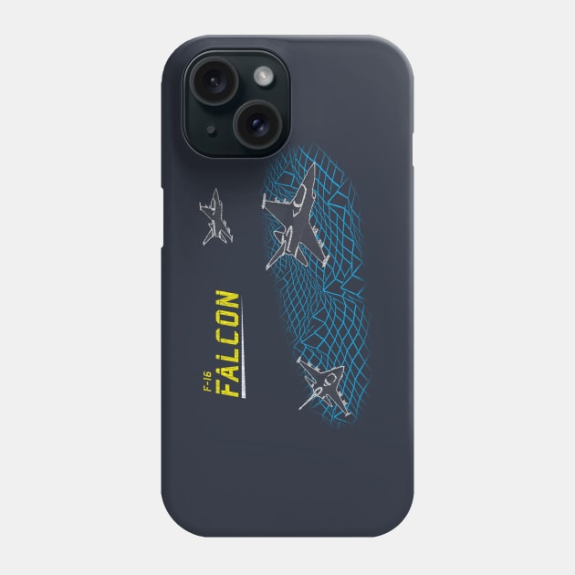 Vintage F-16 Falcon Fighter Jet Phone Case by patrickkingart