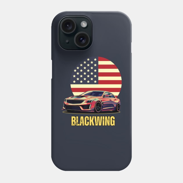 Cadillac CT5-V Blackwing US Flag Phone Case by Moulezitouna