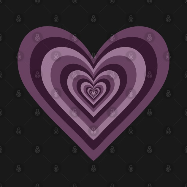 Aubergine Expanding Hearts by Velvet Earth