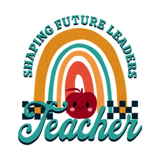 Retro Teacher Shaping Future Leaders T-Shirt