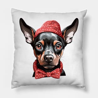 Fancy Doberman Pinscher Dog Pillow
