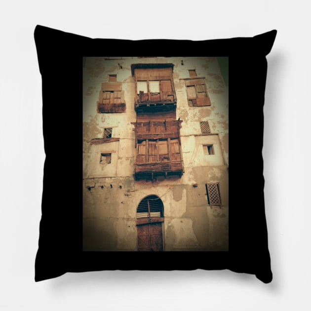 Old Jeddah (sepia) Pillow by E-ShirtsEtc