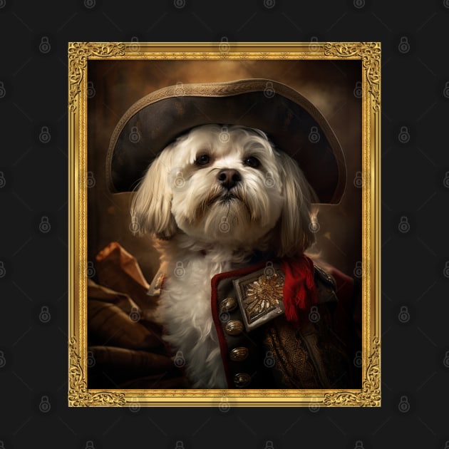 Dashing White Havanese - Medieval Cuban Conquistador (Framed) by HUH? Designs