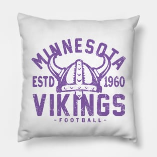 Retro Minnesota Vikings 2 by Buck Tee Originals Pillow