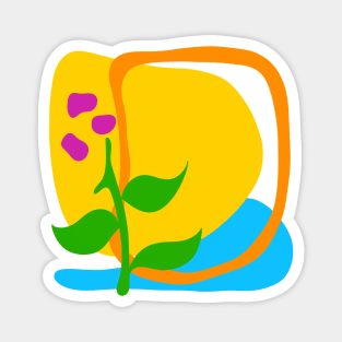 Abstract Flower Magnet