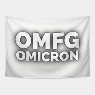 OMFG Omicron (black) Tapestry