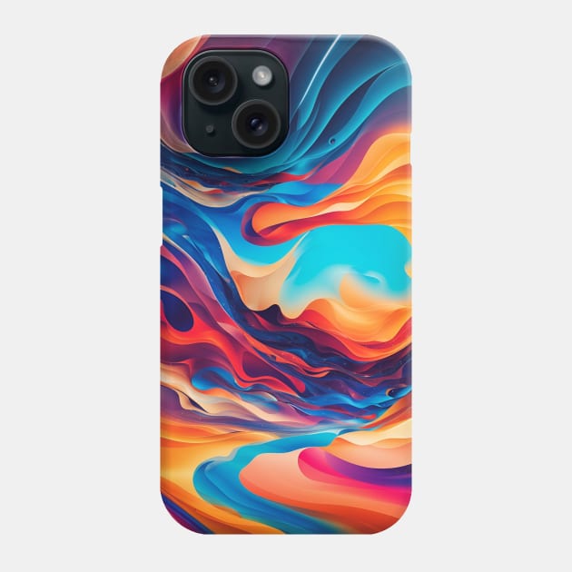 Flowing colors Phone Case by Trouvaile Card