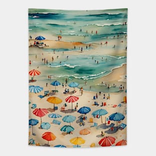 A Day at the Beach Tapestry