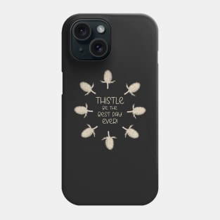 Thistle Stripes on Autumn Skies Blue Phone Case