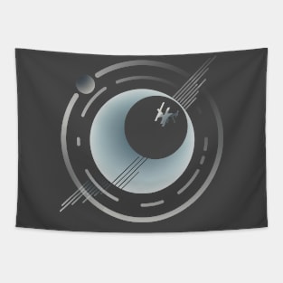 Abstract of Planet and Outer Space Tapestry