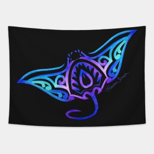 Tribal Manta Ray Tapestry