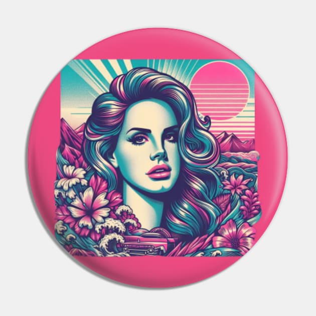 Lana Del Rey - Tropical Sunset Pin by Tiger Mountain Design Co.