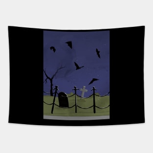 Graveyard Bats Tapestry