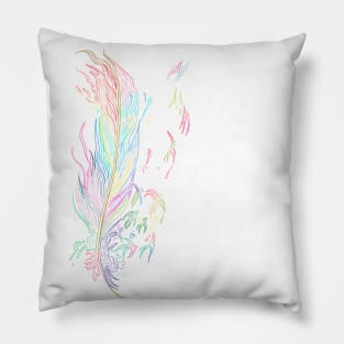 Watercolour feather dreams Pillow