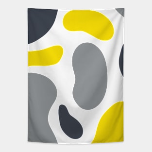 Abstract pattern black, yellow and grey Tapestry