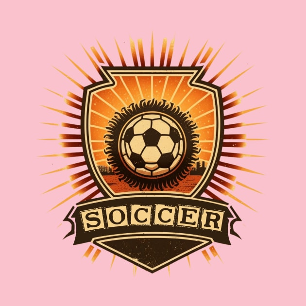 Vintage Soccer Sun Graphic for Men Women Teen Boys Girl by Kertz TheLegend