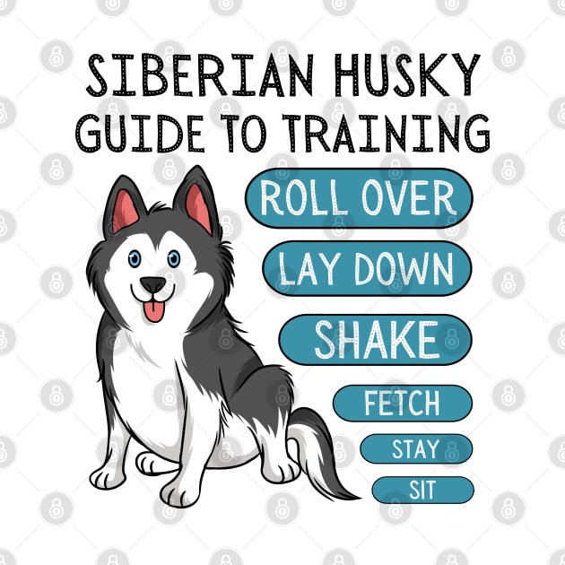 siberian husky guide to training-black and white husky dog by Magnificent Butterfly