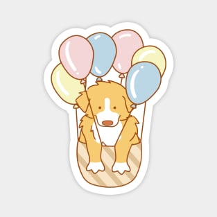 Puppy and Balloons Magnet